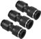 PATIKIL 10mm à 8mm Réduction Pression Connexion Air Ligne Raccord, 3 Paquet Droit Union Réducteur Pneumatique Rapide Connexion Raccords, Noir