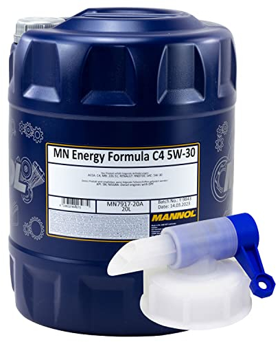 Motoröl Motor Öl MANNOL 5W30 Energy Formula C4 API SN 20 Liter inkl. Auslaufhahn