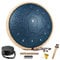 HOPWELL Steel Tongue Drum - 33.0 cm 15 Noten Tongue Drum - Hand Pan Drum mit Notenbuch, Handpan Drums Schlägel und Tragetasche, D-Dur (Marineblau)