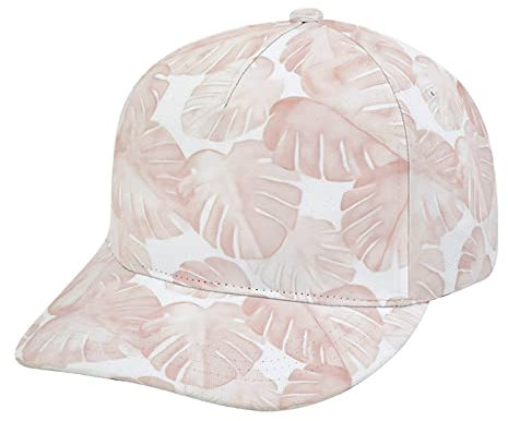 FJAUOQ Casquettes de baseball léopard Dad Cap pour femmes hommes chapeaux décontractés sport camping, Aquarelle Monstera Feuille Rose poudré, taille unique