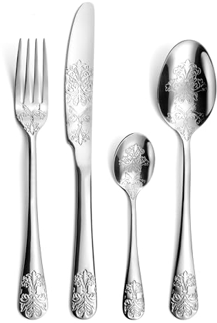 AMEFA - Ménagère 24 couverts de table pour 6 personnes - Cérémonial - Acier inoxydable 18/0, Finition Brillante