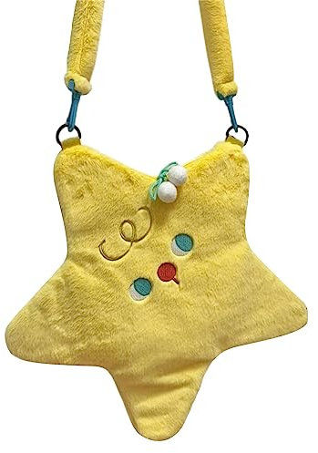 COSSIKA schulter handtasche Nette Stern Form frauen Plüsch Umhängetaschen Mode Lässig Weiblichen Umhängetasche Cartoon Handtaschen