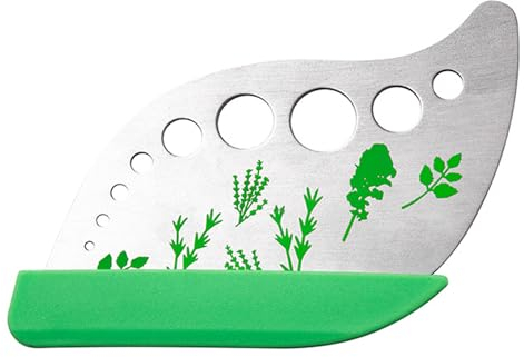 2 Stück 9 Löcher Kräuter Cutter, Mini-Kräuter-Stripper-Werkzeug, Kräuterstripper mit 9 Löchern, Edelstahl Küchen Abisolierwerkzeug für Kräuter, für Mangold, Collard Greens