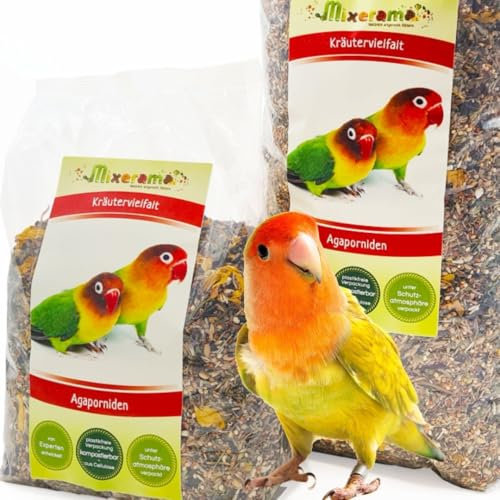 Mixerama Agaporniden Kräutervielfalt - natürliches Futter für Agaporniden mit Kräutern Sittichfutter Vogelfutter
