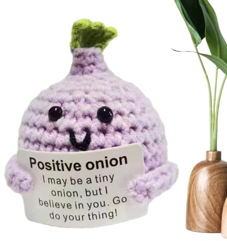 Positives Gemüse häkeln,Positiv häkeln | Kleines Mini Häkeldekor zur emotionalen Unterstützung - -Zwiebel-Blaubeer-Häschen zur emotionalen Unterstützung, niedliche Häkelpuppe im