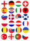 24 x Pre-cut Football Euro Flag Toppers Decorations 24 National Team Cupcake Toppers Cake Decorations
