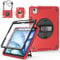 Miesherk Funda para iPad Air 11 2024 6ª Generación: Case Protectora Cuerpo Completo iPad Air 5/4 10.9 2022/2020-Protector Pantalla-Portalápices-Soporte Giratorio-Correa de Mano/Hombro-Rojo