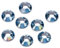 18 Original Hotfix Swarovski RHINESTONE STRASS rund 4,8 mm aquamarin