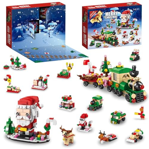 DOWNDRIFT Klemmbausteine Adventskalender 2024, Adventskalender Klemmbausteine Adventskalender Bausteine Weihnachts Bauset Spielzeug Weihnachts Countdown 6 in 1 Blocks Spielzeug Geschenke für Kinder
