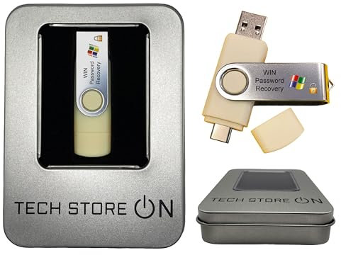 Password Reset Cracker Bootable Live USB Flash Thumb Drive for Windows and Linux Computer PCs - Recover Lost Password and Restore Your Data + Gift Packaging Box