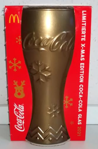 Rahm &AngiesStrickZauber verkauft Sammelglas/X-Mas Edition / 2021 / GOLD/Weihnachten Limitted Edition/Mc Donald's