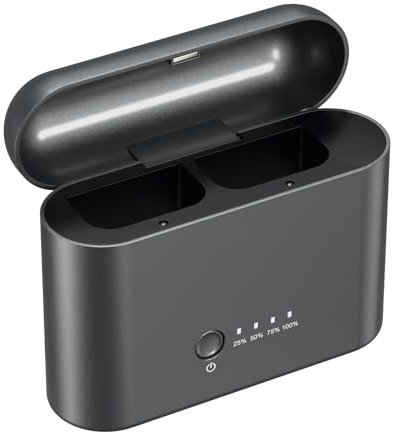 LP-E6P Ladegerät mit eingebautem 10000mAh-Akku, 18W Schnelllade Powerbank kompatibel mit Canon EOS R5, R6 Mark II, 5D 6D 7D Mark II III IV, 60D, 70D, 80D akku