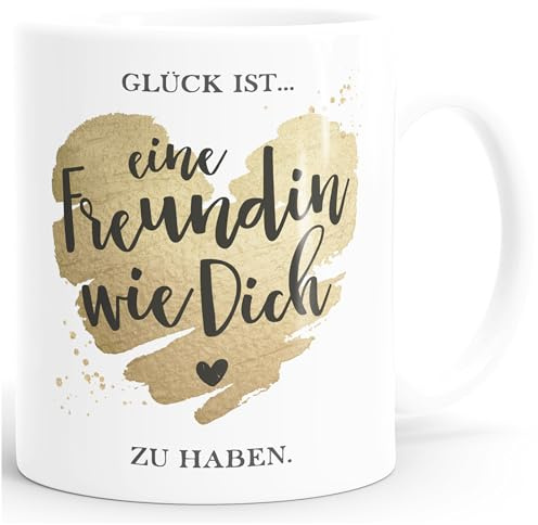 SpecialMe® Tasse Beste Freundin Glück ist eine Freundin wie dich zu haben Geschenk Best Friends BFF Weiss standard