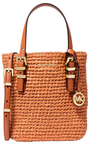Michael Kors Women Xs Ns Tote Xbody Hand Bag, Orange Punch