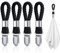 JJiaoLinin Pinzas para Toallas,4 Piezas Clips Negros para Toallas,Gancho de Toalla de Té Metálico con Algodón Tejido,Clip de Toalla de té Multifuncional Clips,para Baño Cocina Colgar Colgando Toallas