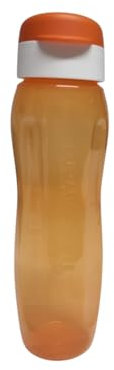 Tupperware to Go Eco Eco Eco Easy Flip Top Botella EcoEasy para bebidas carbonatadas Aqua Slim Aquaslim XL (naranja y blanco, 750 ml)