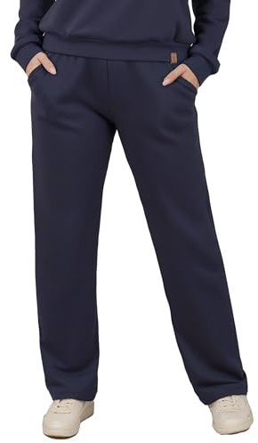 VIVISENCE Jogginghose Damen Bequeme Mit Weitem Bein Elastischem Bund Und Seitentaschen Aus Hochwertigem Strickstoff Perfekt Für Freizeit Sport Yoga Entspannte Alltagslooks 9102