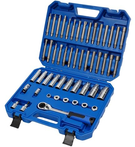 50 Stück Stoßdämpfer Werkzeug Satz Federbein shock absorber tool mit Ratsche Domlager Werkzeug Zum Entfernen der Stoßdämpfer-Federbeinmutter