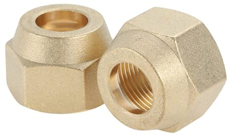 A ABSOPRO 2 Pcs Accesorios De Tubería De Latón Para Aire Acondicionado 3/4x5/8 Reductor Tuerca De Latón Conector De Extensión De Tubería