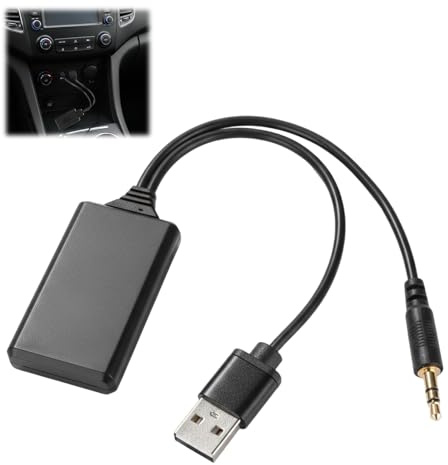 Mlifleue 1 PCS Car Bluetooth AUX Adapter, Fits BMW Car Accessories, 3.5mm AUX Wireless Bluetooth Cars Audio Adapter for Music, for BMW E90 E91 E92 E93 and Other Models, Compatible with iPhone iOS 10+