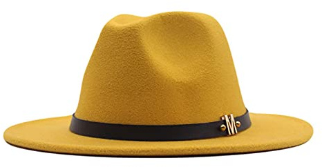 Wollmütze, breiter Gürtel, Damen, Schnalle, klassischer Fedora-Hut, Panama-Schlapphut, Baseballkappe