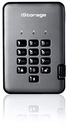 iStorage diskAshur PRO2 HDD 1 TB - Sichere Festplatte - FIPS Level 2 zertifiziert - Passwortgeschützt - Staub-/wasserbeständig