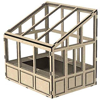Greenhouse Kit Style 2~12th Scale ~ Dolls House Miniatures ~ Laser Cut Kits