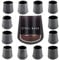 Multipurpose Feet. Rubber Ferrules with Hard-Wearing Steel Insert, Range of Sizes, Made in Germany (Black, 20mm - See Second Image Before Ordering This Size, Pack of 4)