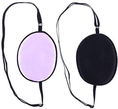 ROSENICE Augenklappe 2 Stück Seide Elastische Augenklappen Lazy Eye Patches für Erwachsene Lazy Eye Amblyopie Strabismus