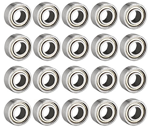 sourcing map 20 Stück 683ZZ Kugellager 3 mm x 7 mm x 3 mm Kugellager doppelt geschirmte tiefe Rillenlager, Kohlenstoffstahl