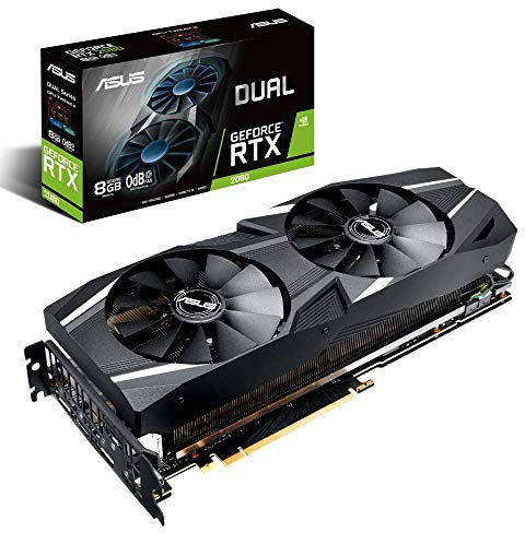 ASUS GeForce RTX 2080 Dual 8GB Gaming Grafikkarte (Nvidia, PCIe 3.0, 8GB DDR6 Speicher, HDMI, Displayport, USB Type-C)
