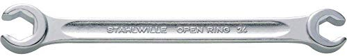 Stahlwille 41083032 abgew 24 Offene Doppelringschlüssel, abgewinkelt, Open-Ring, 30 x 32 mm, Silber