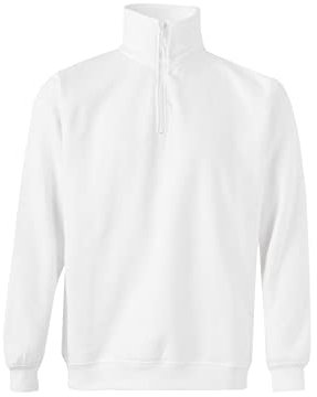 Velilla 105702 7 - BLANCO S - Felpa con mezza cerniera, unisex, colore: bianco, taglia S