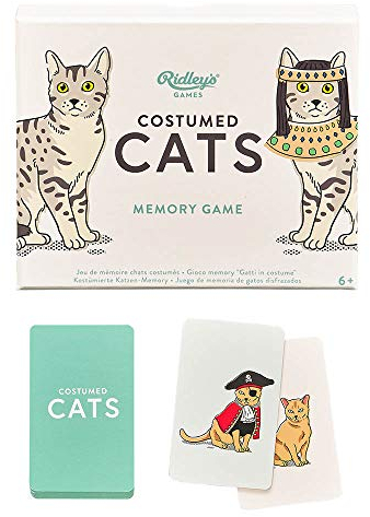 Ridley’s | Costumed Cats | Memory Card Game | Ages 6+ | 2+ Players | 20 Minutes Playing Time