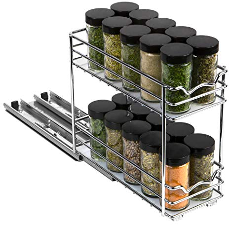 HOLDN’ STORAGE Portaspezie per armadietto, resistente, portaspezie estraibile, organizzazione per spezie 10,3 cm di larghezza x 26,3 cm di profondità x 20,3 cm di profondità x 20,1 cm di altezza –