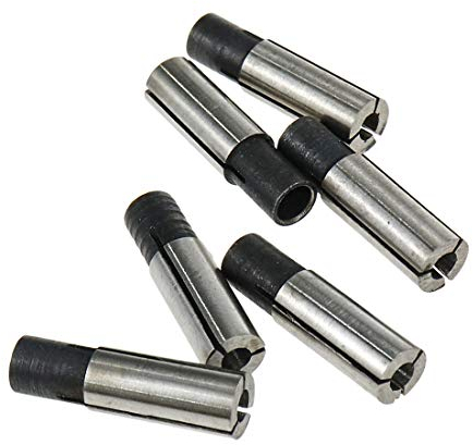 Bitray Gravur Bit Router Adapter Konvert für Graviermaschine Werkzeug, HX0407, schwarz, 1/4 to 1/8