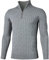 Fanient Men's Half Zip Jumper Knitted Sweater Grey Long Sleeve Upper Outer Garment, Size L