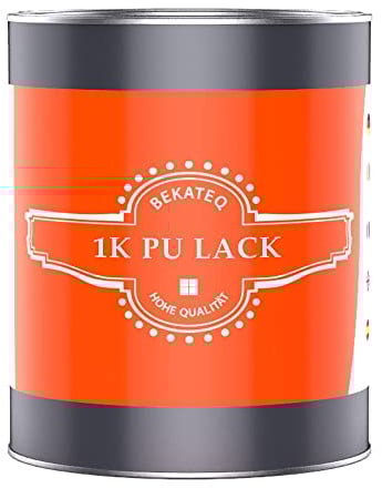 1K PU Holzlack für innen & außen I 1 L Parkettlack Schokoladenbraun glänzend I Holzfarbe ideal für Treppen, Möbel & Boote I Holzschutzfarbe Wetterbeständig, UV-fest, wasserfest - BEKATEQ LS-150