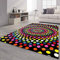 VIMODA Teppich Bunt Patchwork Wellen Punkte Farbig Modern Kurzflor Wohnzimmer, Farbe:B416, Maße:160x230 cm