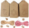 150 Stück Geschenkanhänger Weihnachten, Geschenkanhänger, Geschenkanhänger Kraftpapier, Etiketten Weihnachten mit 20M Juteschnur, Geschenke für Weihnachten, Papieranhänger Geschenk Tags DIY Deko