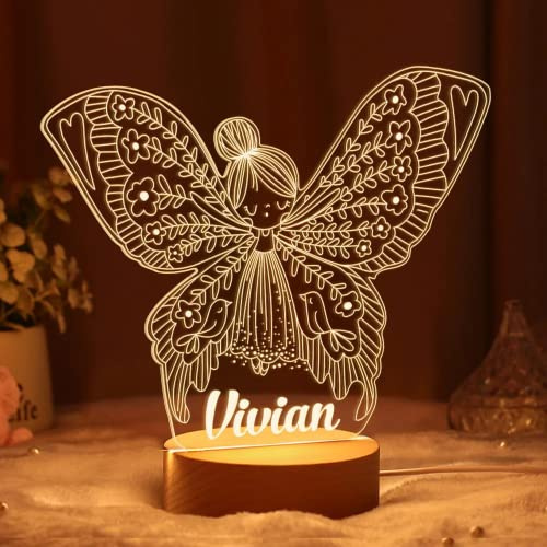VEELU LED Lampe Nachtlicht Kinder Personalisierte Geschenke Baby mit Name Arcyl Nachtlampe Raumdekoration Geschenk für Mädchen Junge Kinder Geburtstagsgeschenk