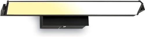 BRILONER Leuchten - LED Wandleuchte innen, Wandlampe mit Schalter, Touchfunktion, Farbtemperatur Einstellbar, Stufenlos Dimmbar, Schwenkbar, Schwarz-Matt