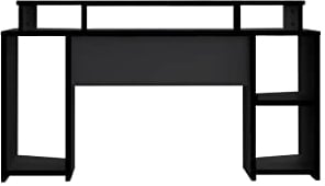 Forte Tezaur Gaming Schreibtisch, Holzwerkstoff, schwarz matt, B x H xT: 160 x 91 x 72 cm