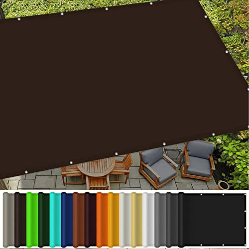Sun Sonnensegel Wasserdicht 1.7 x 2.8 m UV-Schutz Windschutz Terrassen Beschattung Reißfest Wetterfest für Balkon Terrasse Garten Outdoor, Braun
