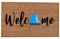 FeiliandaJJ Fußmatte Kokos - 40x60cm - Türmatte mit Bunt Segelboot Muster - Antirutsch Schmutzfangmatte - Wetterfest Willkommens Fussmatte für Innen und Außen, Flur, Terrasse