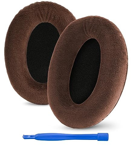 Linkidea Replacement Ear Pads for Sennheiser HD515, HD555, HD595, HD518, HD598, HD598SE, HD598CS, HD560s Headphones, Ear Cushions (Velour/Brown)