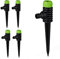 Relaxdays Sprühregner Garten, 5er Set, Klickstecker Anschluss, mit Erdspieß, Flächen bis 30 m², Sprinkler, schwarz/grün, 50% Kunststoff, 19,5 x 6,5 x 3,5 cm