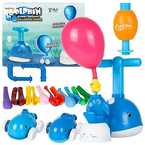 Ballon - Auto - Ballonabschussgerät - Delphin - Pumpe - Spielzeug - Ballonspielzeug - HUKITECH