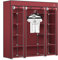 KESSER® Kleiderschrank Stoffschrank Stabil mit Kleiderstange & Ablagen, Inkl. 5x Kleiderbügel, Stoff Faltschrank für Schlafzimmer, Ankleidezimmer Garderobe mit Kleiderständer 150x45x175cm Bordeaux Rot