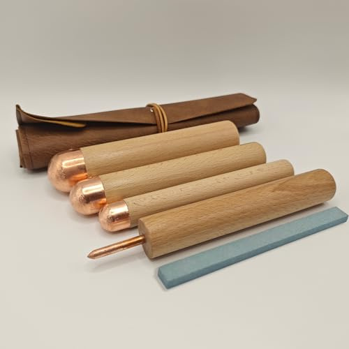 Steinzeit-Werkzeugkasten, Feuersteinschlag-Set, Druckflocker und Kupferbopper, Obsidian-Handwerkswerkzeuge Obsidianplatten, Werkzeug für Profis und Anfänger (Color : Toolkit)